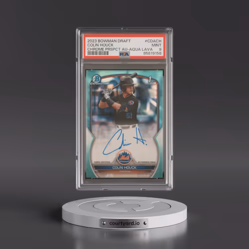 2023 Bowman Draft Chrome Prospect Autograph #CDACH Colin Houck - Aqua Lava (PSA 9 MINT)
