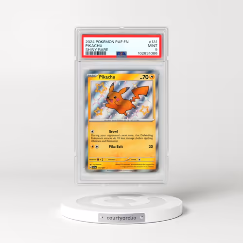 2024 Pokémon Paf EN-Paldean Fates #131 Pikachu - Shiny Rare (PSA 9 MINT)
