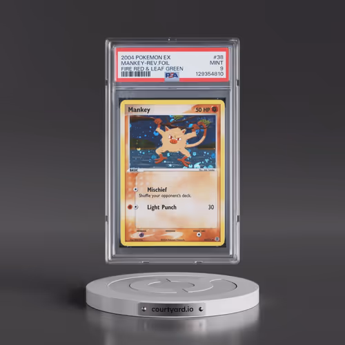 2004 Pokémon EX Fire Red & Leaf Green #38 Mankey - Reverse Foil (PSA 9 MINT)