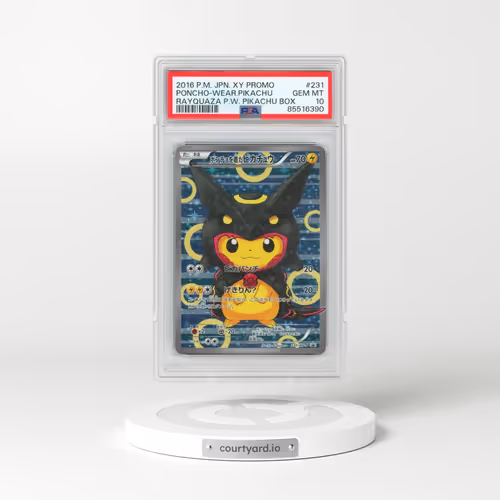 2016 Pokémon XY Promo #231 Poncho-Wearing Pikachu - Rayquaza Poncho-Wearing Pikachu Box (PSA 10 GEM MINT)