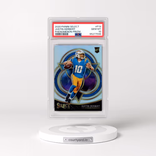 2020 Panini Select Phenomenon #P19 Justin Herbert - Prizm (PSA 10 GEM MINT)
