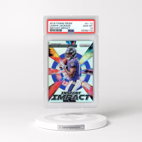 2018 Panini Prizm #II-12 Lamar Jackson - Instant Impact (PSA 10 GEM MINT)