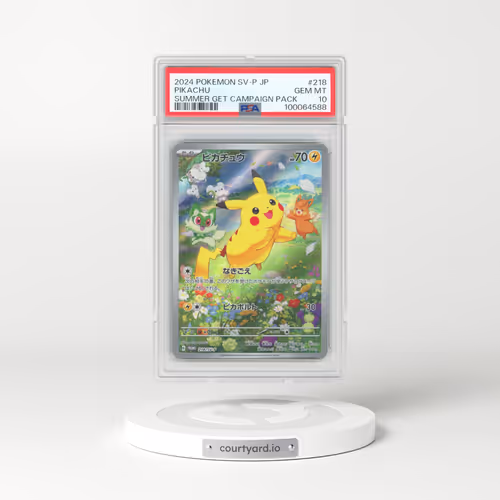 2024 Pokémon SV-P Promo #218 Pikachu - Summer of Pokeca Is Here! Promo Card Get Campaign Pack (PSA 1