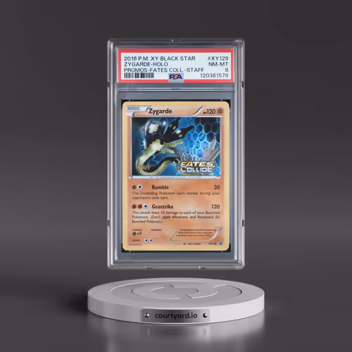 2016 Pokémon XY Black Star Promo #XY129 Zygarde - Holo Fates Collide-Staff (PSA 8 NM-MT)