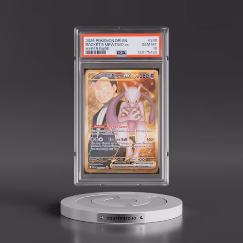 2025 Pokémon Dri EN-Destined Rivals #240 Team Rocket's Mewtwo EX - Holo Hyper Rare (PSA 10 GEM MINT)