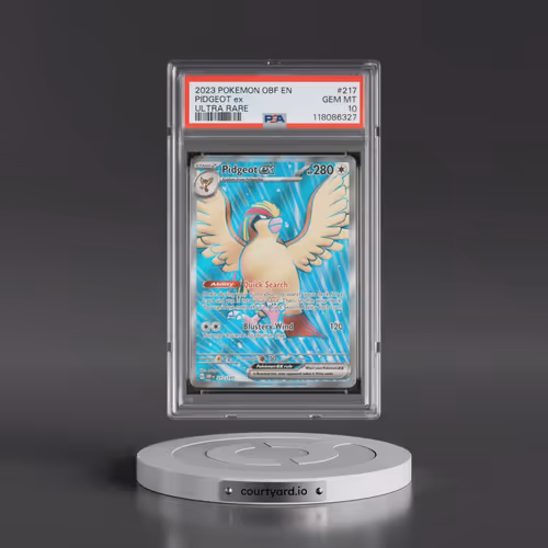 2023 Pokémon Obf EN-Obsidian Flames #217 Pidgeot EX - Holo Ultra Rare (PSA 10 GEM MINT)