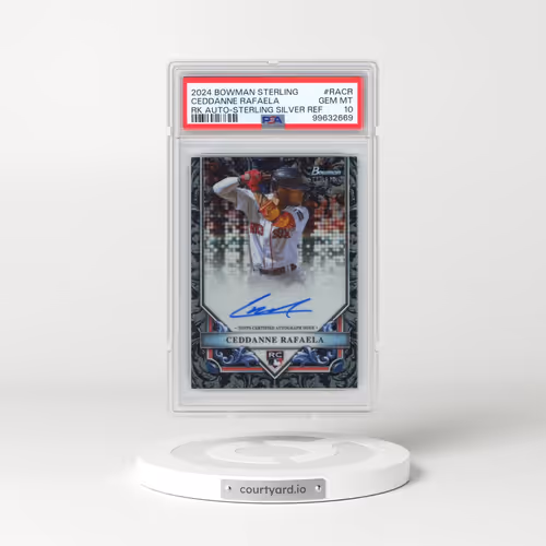 2024 Bowman Sterling Rookies Autographs #RACR Ceddanne Rafaela - Sterling Silver Refractor (PSA 10 GEM MINT)
