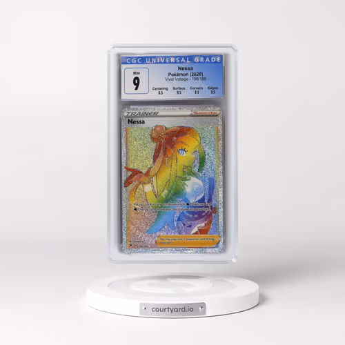 2020 Vivid Voltage #196/185 Nessa - Rainbow Rare Holo (CGC 9 MINT)