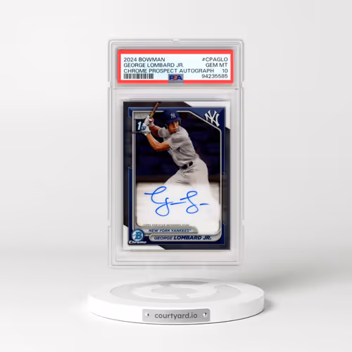 2024 Bowman Chrome Prospect Autographs #CPAGLO George Lombard Jr. (PSA 10 GEM MINT)