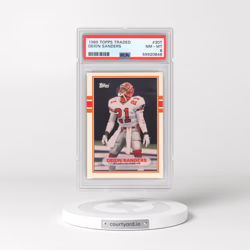 1989 Topps Traded #30T Deion Sanders (PSA 8 NM-MT)
