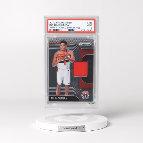 2019 Panini Prizm Sensational Swatches #RUI Rui Hachimura (PSA 9 MINT)