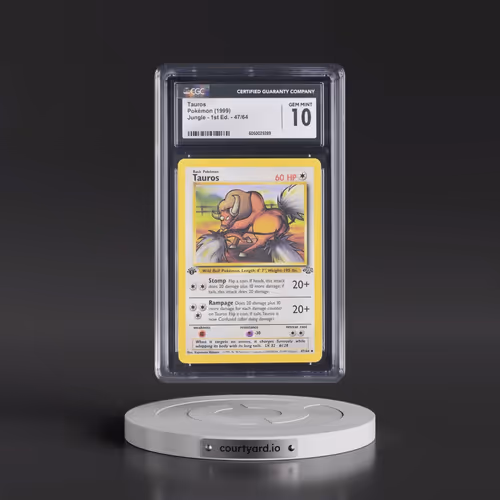 1999 Jungle #47/64 Tauros - 1st Edition 1st Edition (CGC 10 GEM MINT)