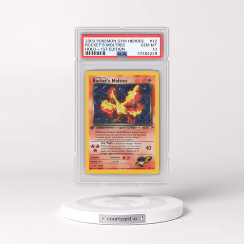 2000 Pokémon Gym Heroes #12 Rocket's Moltres - 1st Edition Holo (PSA 10 GEM MINT)