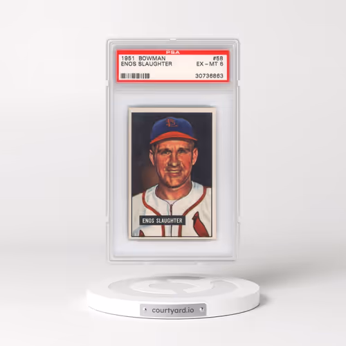 1951 Bowman #58 Enos Slaughter (PSA 6 EX-MT)