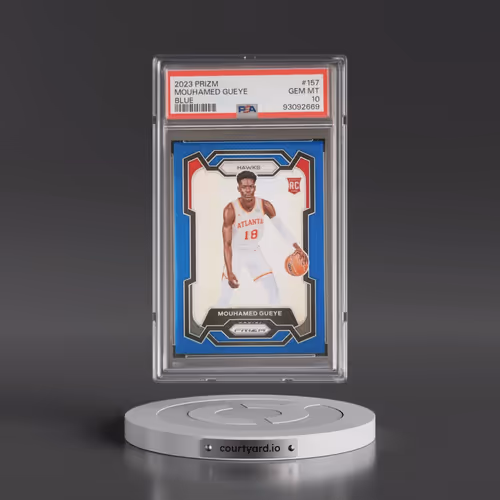 2023 Panini Prizm #157 Mouhamed Gueye - Blue Prizm (PSA 10 GEM MINT)