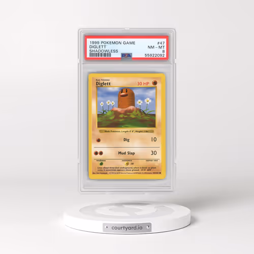 1999 Pokémon Game #47 Diglett - Shadowless (PSA 8 NM-MT)