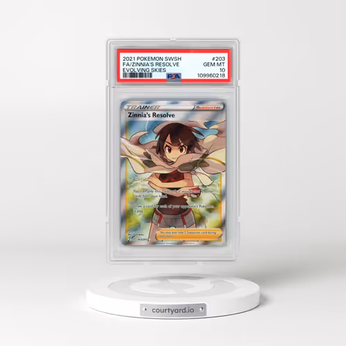 2021 Pokémon Sword & Shield Evolving Skies #203 Zinnia's Resolve - Full Art (PSA 10 GEM MINT)