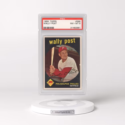 1959 Topps #398 Wally Post (PSA 8 NM-MT)