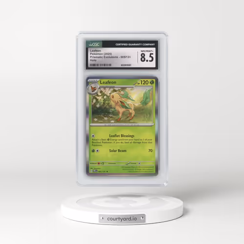 2025 Prismatic Evolutions - PRE EN #005/131 Leafeon - Holo (CGC 8.5 NM-MT+)