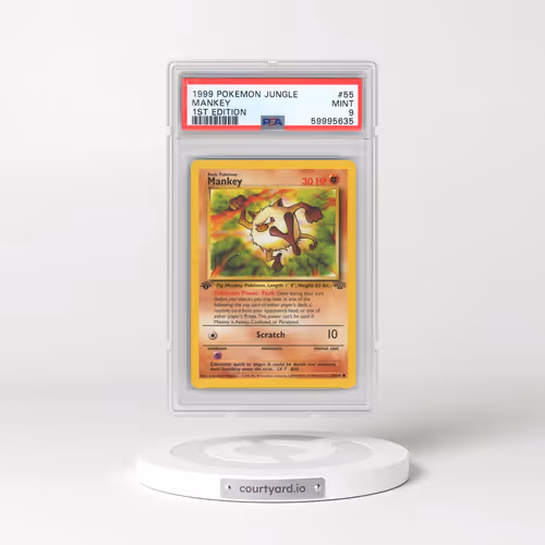 1999 Pokémon Jungle #55 Mankey - 1st Edition (PSA 9 MINT)