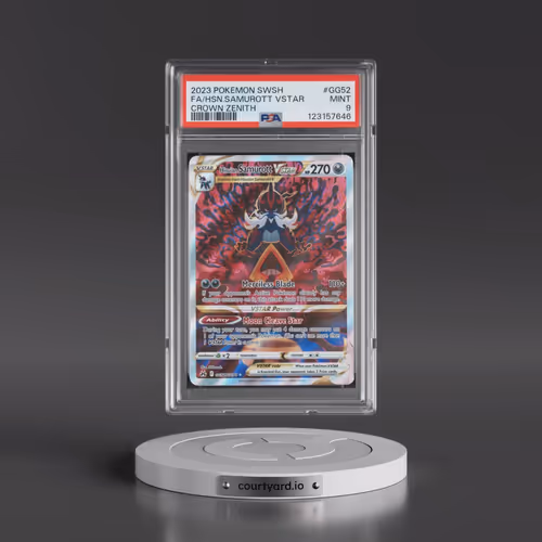 2023 Pokémon Sword and Shield Crown Zenith #GG52 Hisuian Samurott Vstar - Full Art (PSA 9 MINT)