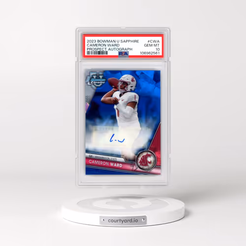 2023 Bowman University Chrome Sapphire Prospect Autograph #CWA Cameron Ward (PSA 10 GEM MINT)