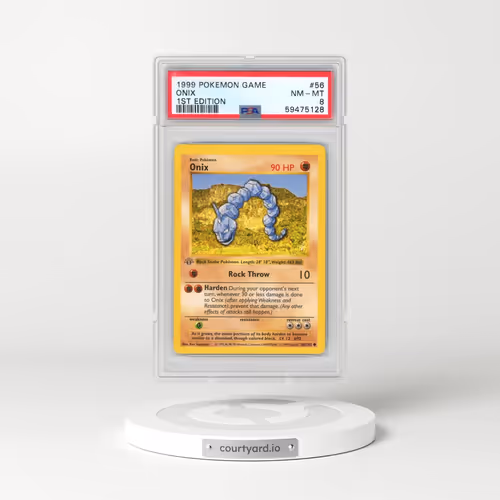 1999 Pokémon Game #56 Onix - 1st Edition (PSA 8 NM-MT)