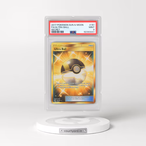 2017 Pokémon Sun & Moon #161 Ultra Ball - Full Art Secret (PSA 9 MINT)
