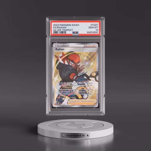2022 Pokémon Sword & Shield Silver Tempest #TG27 Raihan - Full Art (PSA 10 GEM MINT)