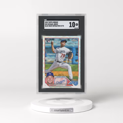 2023 Topps Chrome #22 Michael Grove - Blue Wave Refractor (SGC 10 GEM MINT)