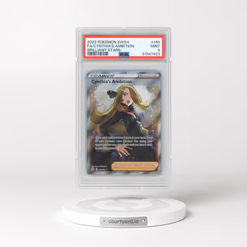 2022 Pokémon Sword & Shield Brilliant Stars #169 Cynthia's Ambition - Full Art (PSA 9 MINT)