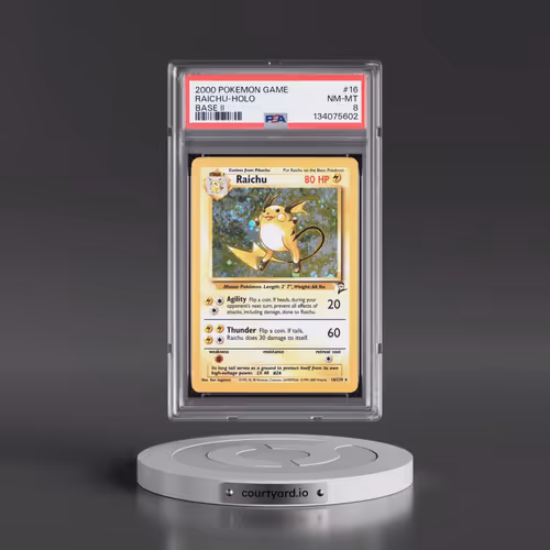 2000 Pokémon Game Base II #16 Raichu - Holo (PSA 8 NM-MT)
