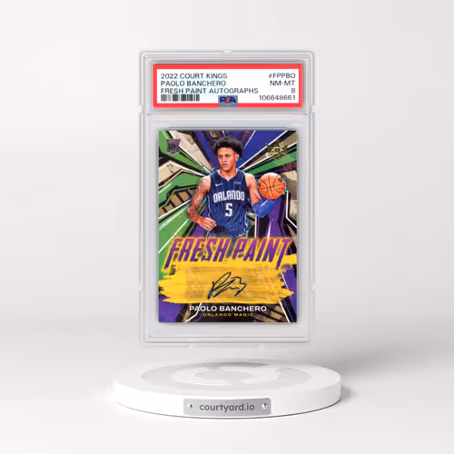 2022 Panini Court Kings Fresh Paint Autographs #FPPBO Paolo Banchero (PSA 8 NM-MT)