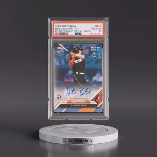 2024 Topps Now Road to Opening Day Autograph #HKA Heston Kjerstad - Blue (PSA 10 GEM MINT)