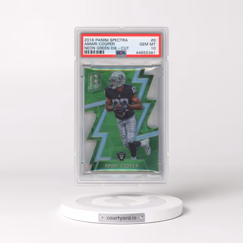 2016 Panini Spectra #6 Amari Cooper - Neon Green Die-Cut (PSA 10 GEM MINT)