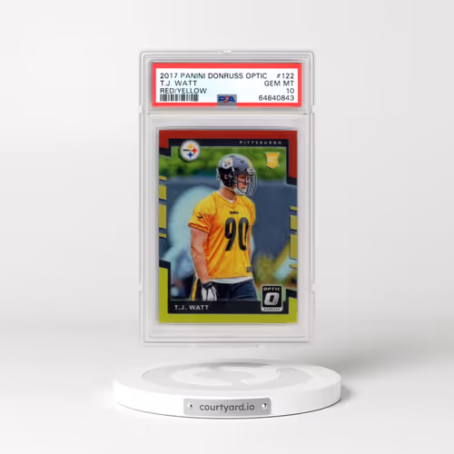 2017 Panini Donruss Optic #122 T.J. Watt - Red/Yellow (PSA 10 GEM MINT)