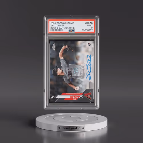 2020 Topps Chrome Rookie Autographs #RAZG Zac Gallen (PSA 9 MINT)
