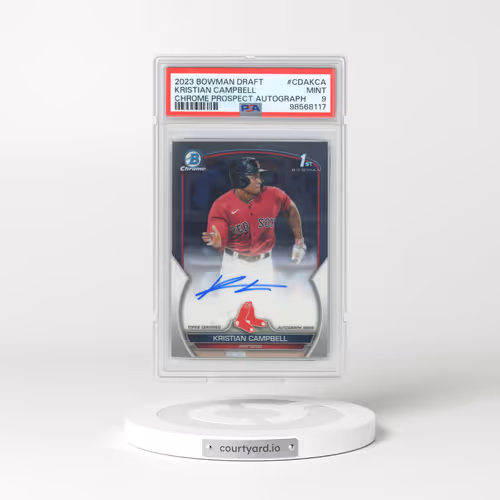 2023 Bowman Draft Chrome Prospect Autograph #CDAKCA Kristian Campbell (PSA 9 MINT)