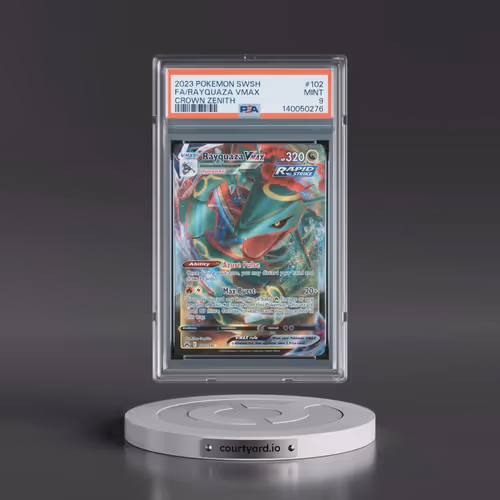 2023 Pokémon Sword and Shield Crown Zenith #102 Rayquaza Vmax - Full Art (PSA 9 MINT)