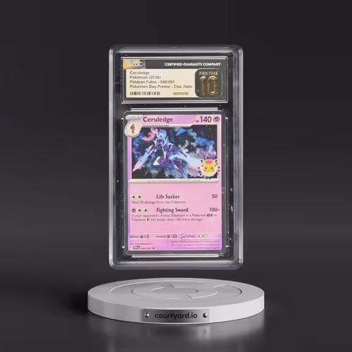 2024 Paldean Fates - PAF EN #040/091 Ceruledge - Pokémon Day Promo (Cosmos Holo) (CGC 10 PRISTINE)