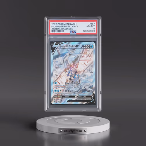 2022 Pokémon Sword & Shield Astral Radiance #167 Origin Forme Palkia V - Holo Full Art (PSA 8 NM-MT)