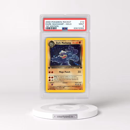 2000 Pokémon Rocket #10 Dark Machamp - 1st Edition Holo (PSA 9 MINT)