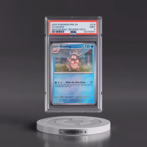 2025 Pokémon Pre EN-Prismatic Evolutions #019 Slowking - Reverse Holo Master Ball (PSA 9 MINT)
