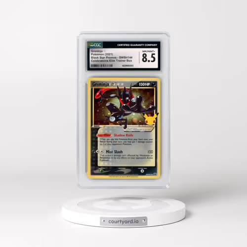 2017 Black Star Promos - Sword & Shield #SWSH144 Greninja ☆ - Cosmos Holo Celebrations ETB (CGC 8.5 NM-MT+)