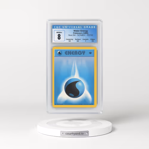 1999 Base Set #102/102 Water Energy - 1st Edition 1st Edition (CGC 8 NM-MT)