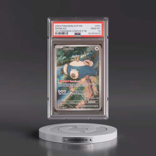 2023 Pokémon Svp EN-SV Black Star Promo #051 Snorlax - 151 Pokemon Center Elite Trainer Box (PSA 10