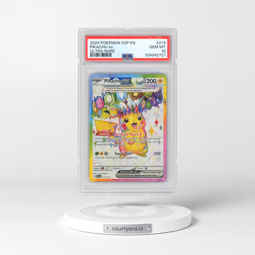 2024 Pokémon Ssp EN-Surging Sparks #219 Pikachu EX - Holo Ultra Rare (PSA 10 GEM MINT)
