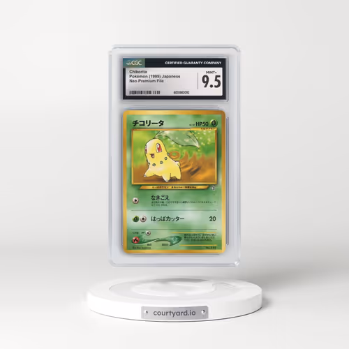 1999 Neo Premium File #152 Chikorita - No Rarity (CGC 9.5 MINT+)