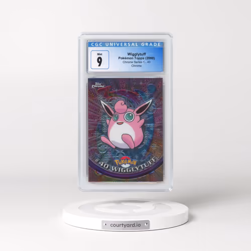 2000 Chrome Series 1 #40 Wigglytuff - Chrome (Topps Chrome Stamp on Front of Card) (CGC 9 MINT)