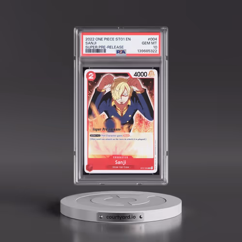 2022 One Piece Starter Deck ST01-Straw Hat Crew #004 Sanji - Super Pre-Release (PSA 10 GEM MINT)